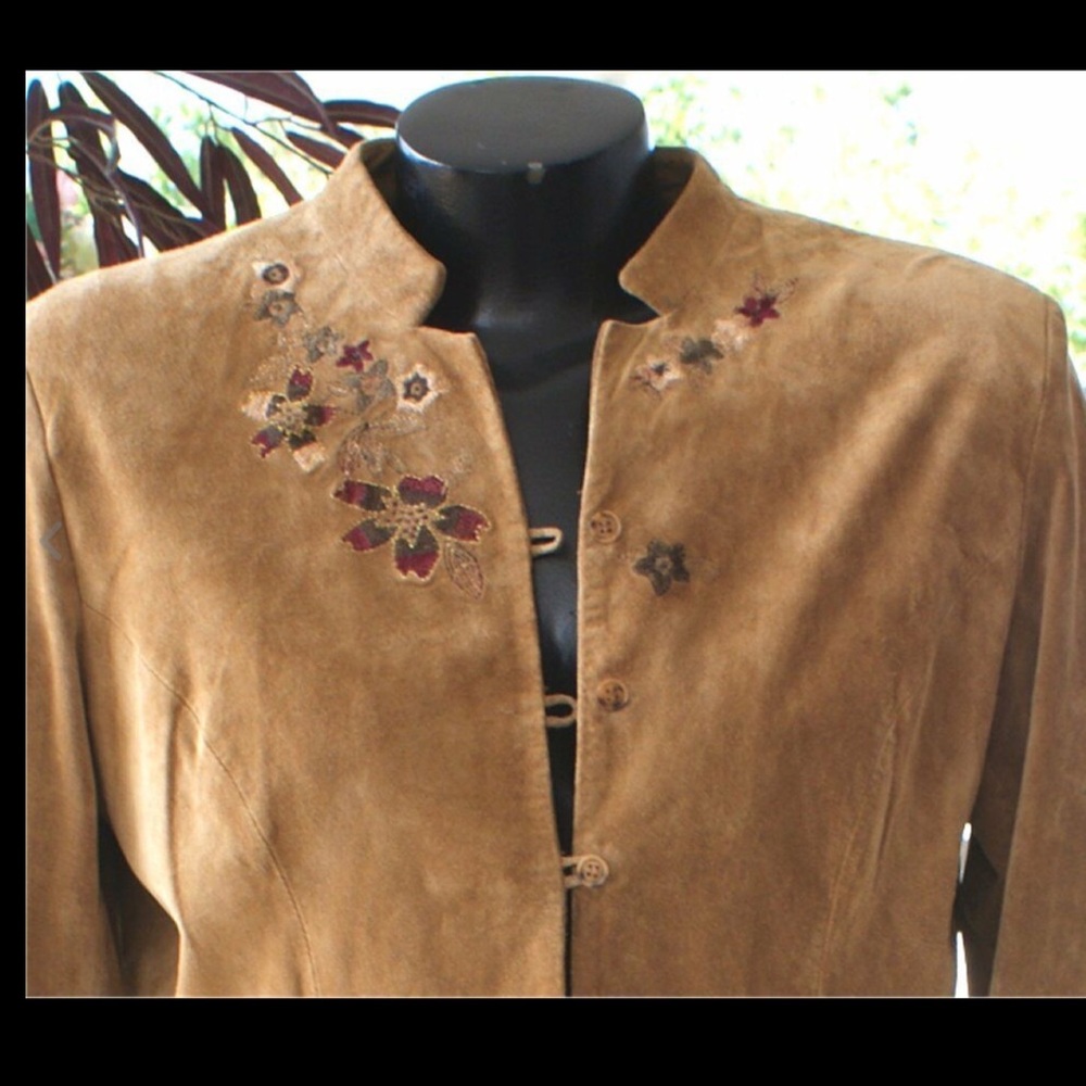 Margaret Godfrey Tan Suede Jacket size 4